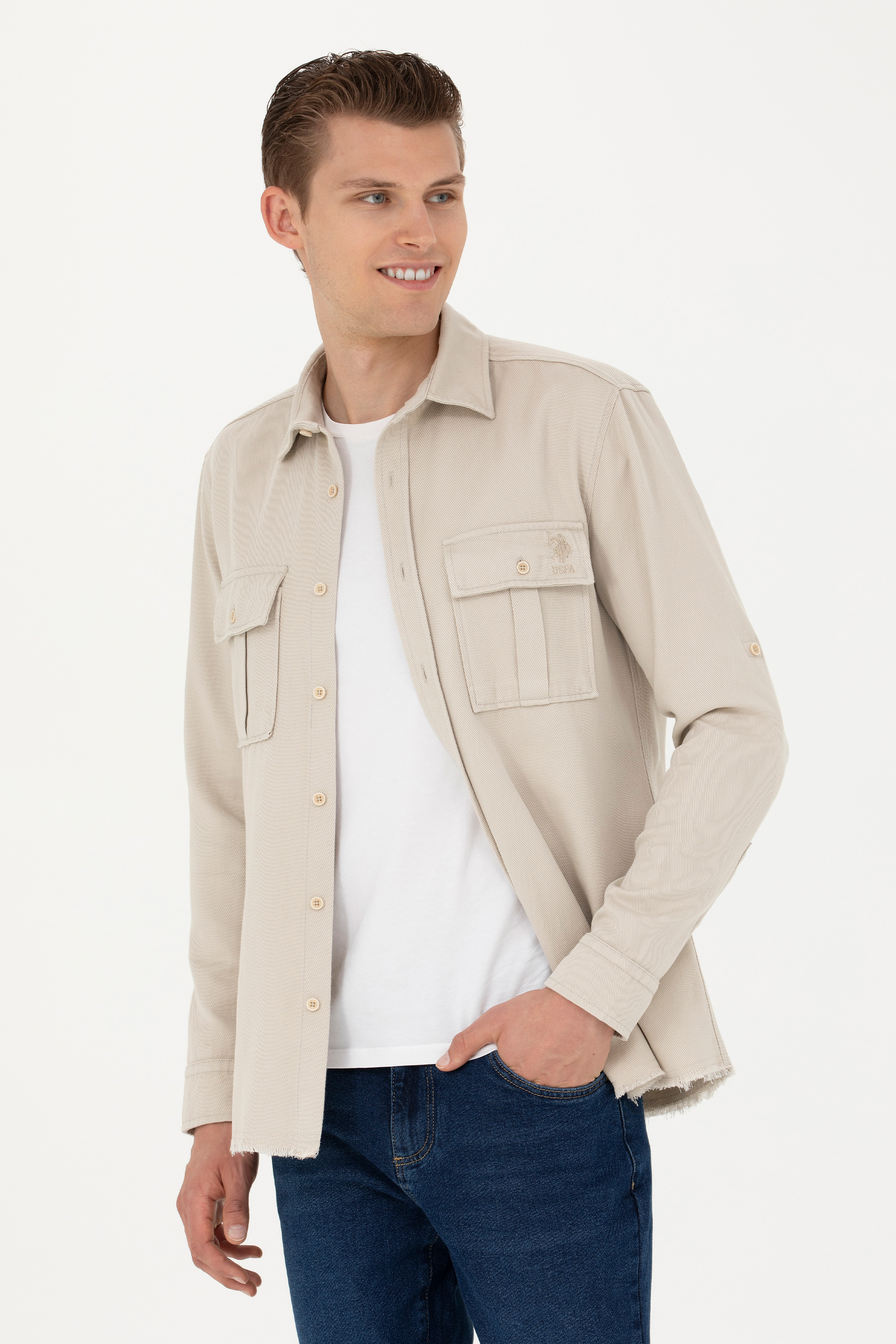 

Рубашка мужская U.S. POLO Assn. G081SZ0040BIGALI бежевая XS, Бежевый, G081SZ0040BIGALI