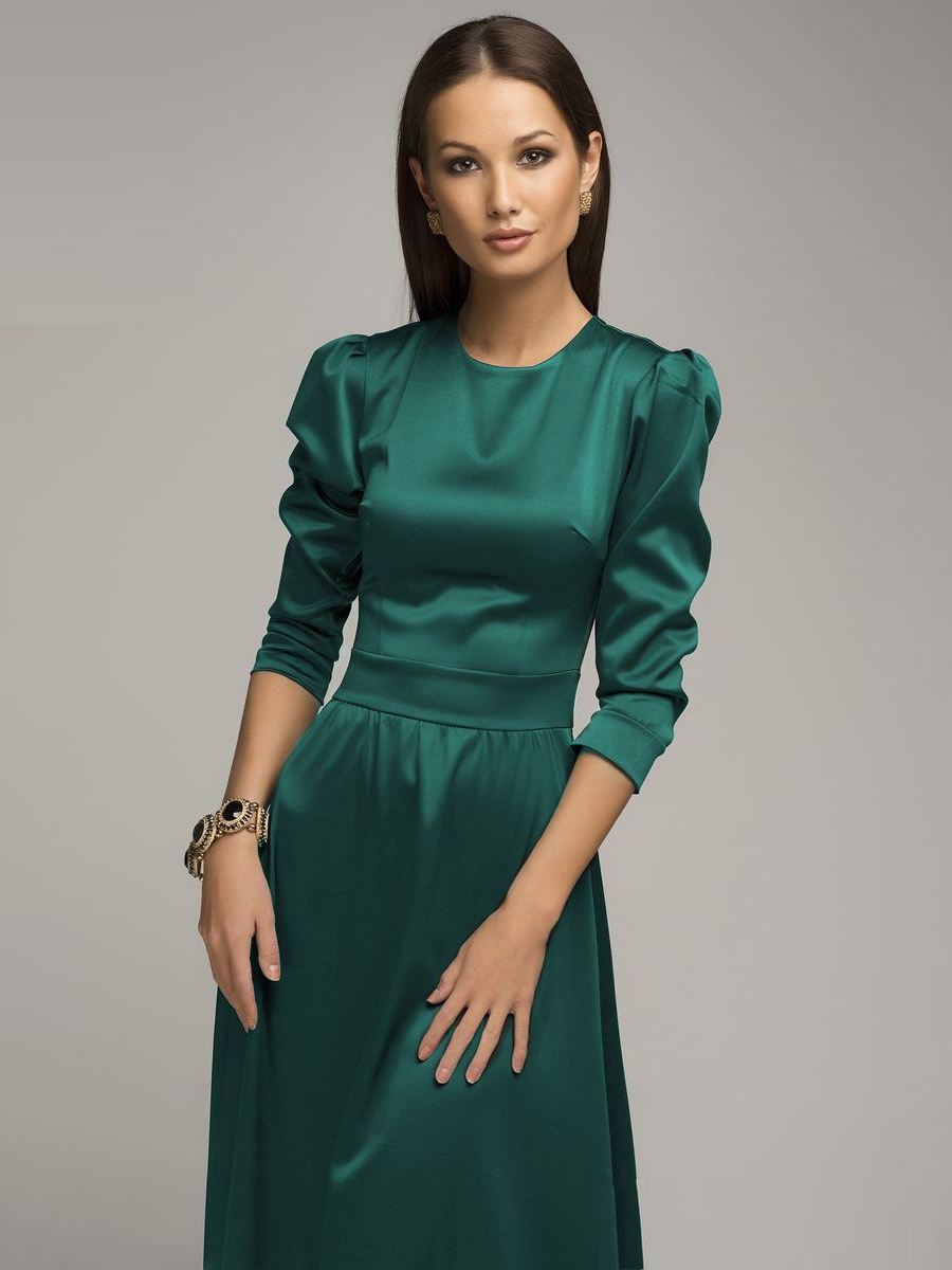 

Платье женское 1001dress DM00206 зеленое 46 RU, DM00206