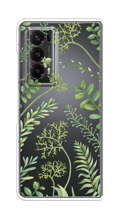 

Чехол на Honor Magic V2 "Green Leaves", Зеленый;прозрачный, 6123550-1