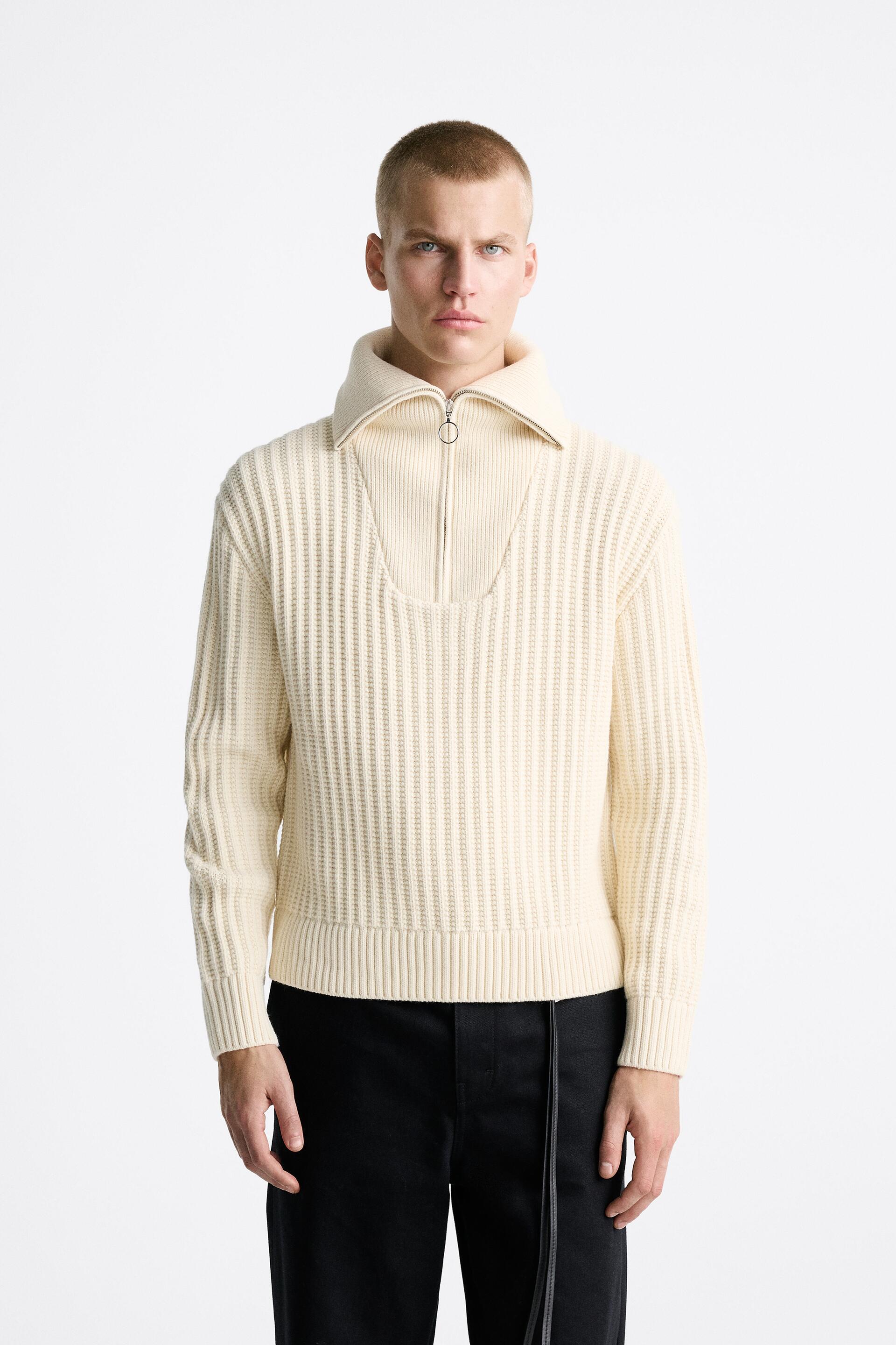 

Свитер мужской ZARA 02632409 белый L (доставка из-за рубежа), 02632409