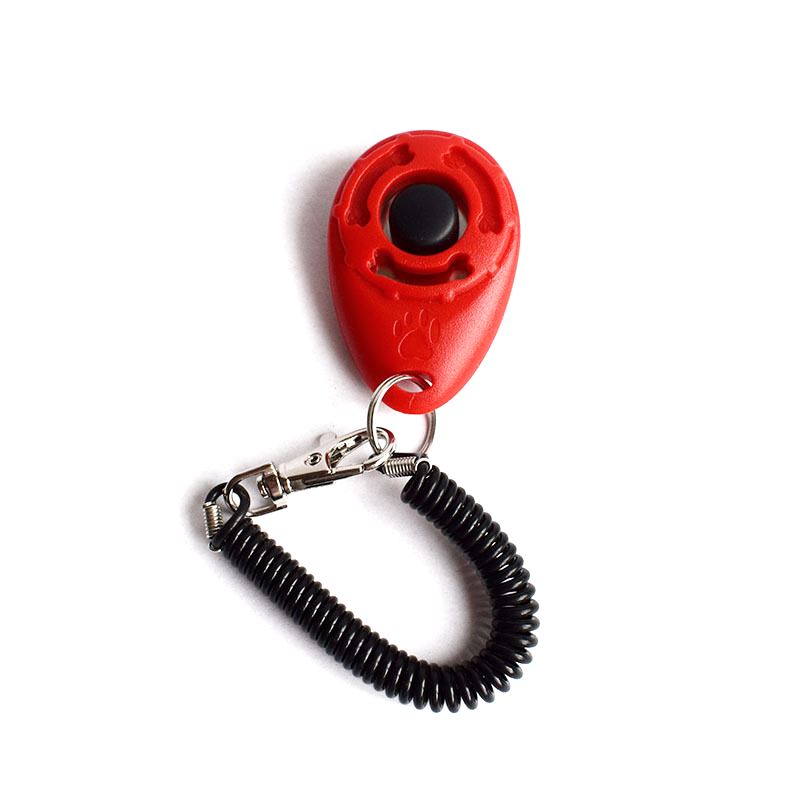 Кликер для дрессировки собак на браслете с карабином, Bentfores, красный