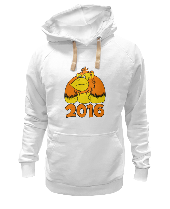 

Толстовка унисекс Printio Обезьяна белая 2XL, Белый, Обезьяна