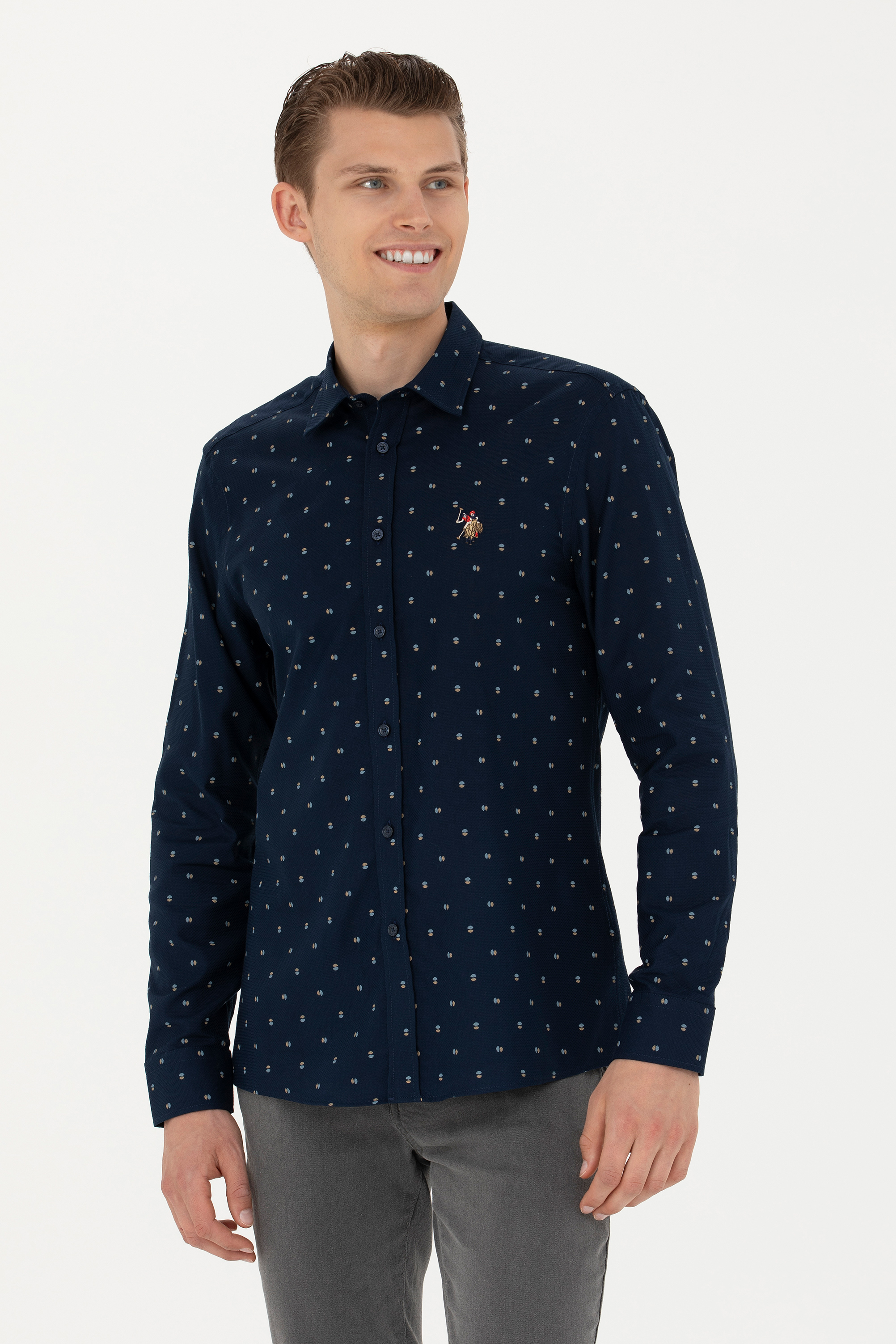 

Рубашка мужская U.S. POLO Assn. G081SZ0040AZOT синяя XL, Синий, G081SZ0040AZOT