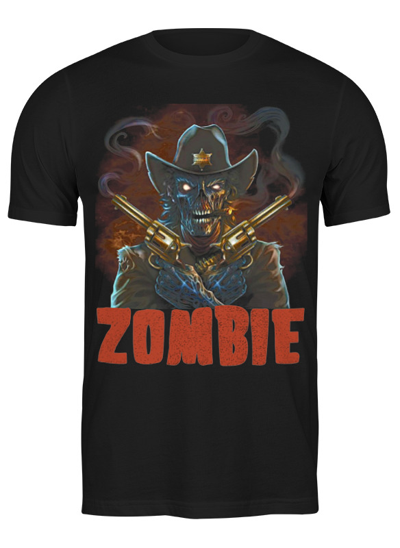 

Футболка мужская Printio Zombie sheriff черная 2XL, Черный, Zombie sheriff