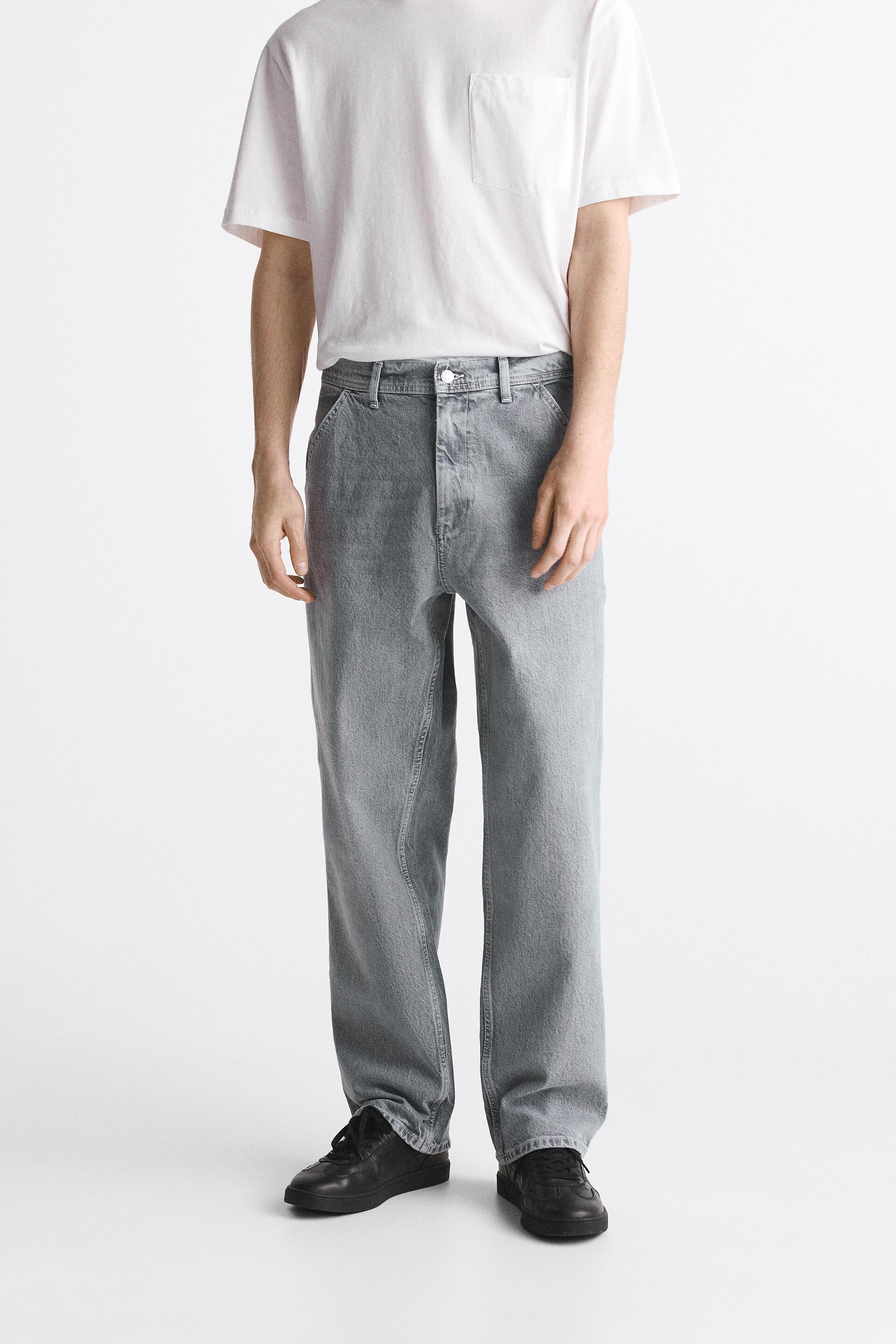 

Джинсы мужские ZARA 02553499 серые 38 (доставка из-за рубежа), Серый, 02553499