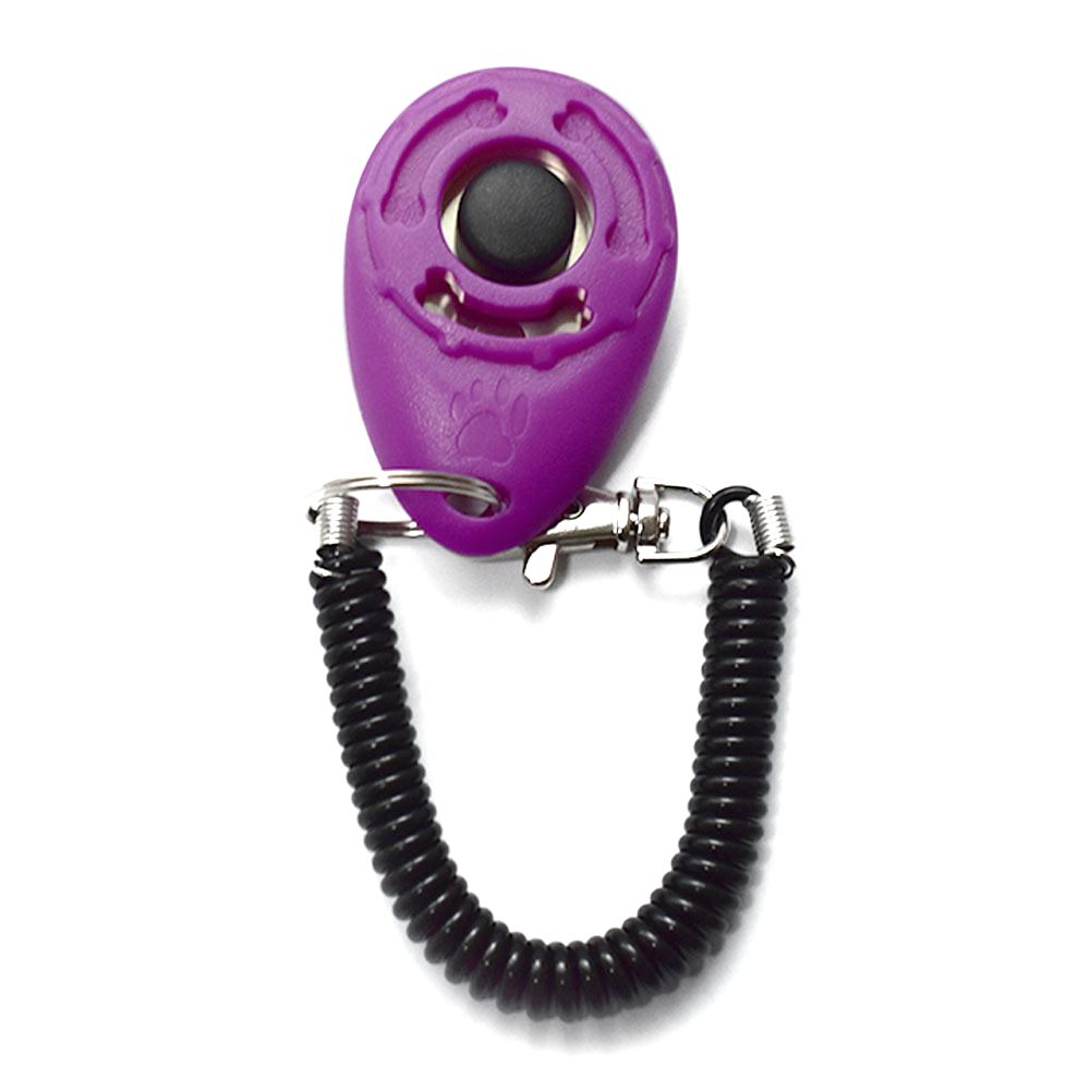 Кликер для дрессировки собак на браслете с карабином, Bentfores, фиолетовый
