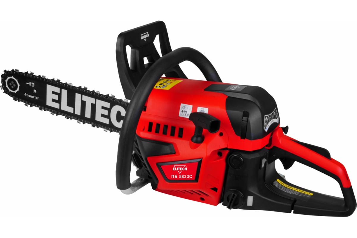

Пила цепная бензиновая Elitech ПБ 5833C E1611.012.00 205454, ПБ 5833C E1611.012.00