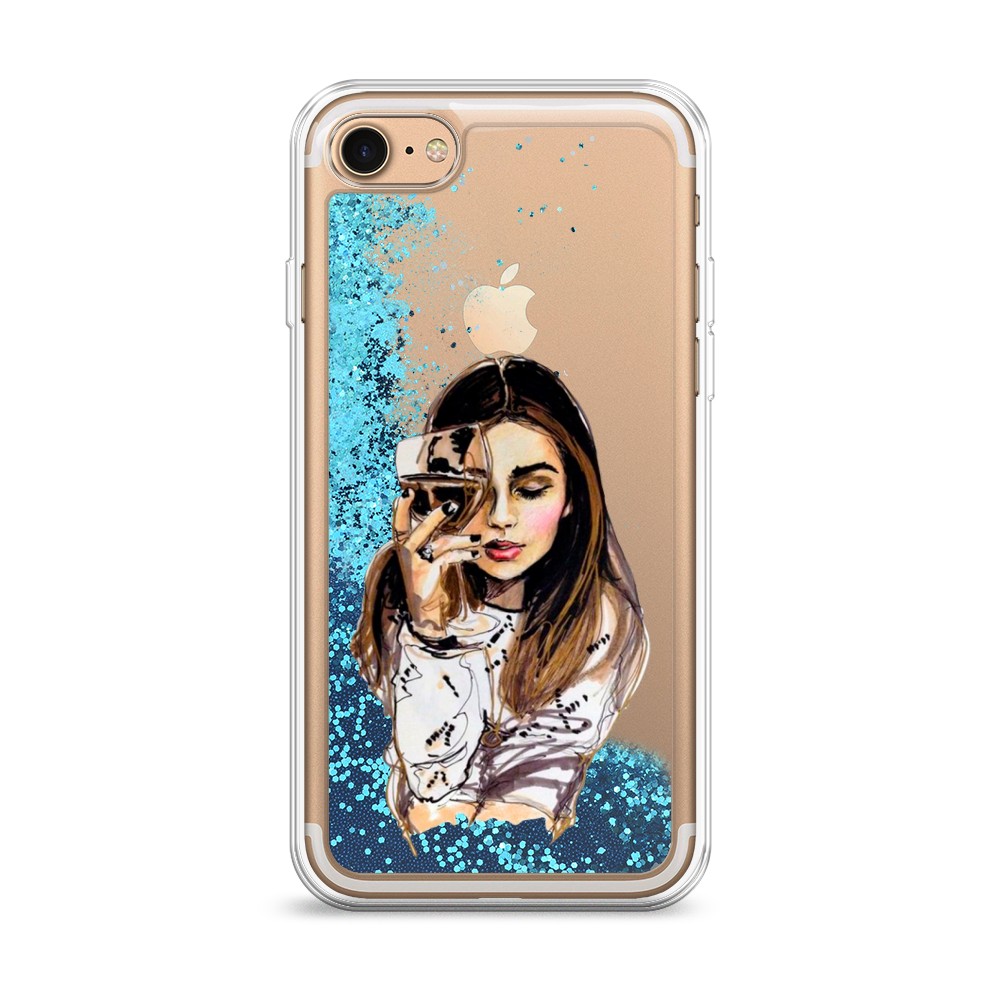 

Чехол Awog на Apple iPhone 7 / Айфон 7 "Девушка с бокалом", Разноцветный, 10693-1