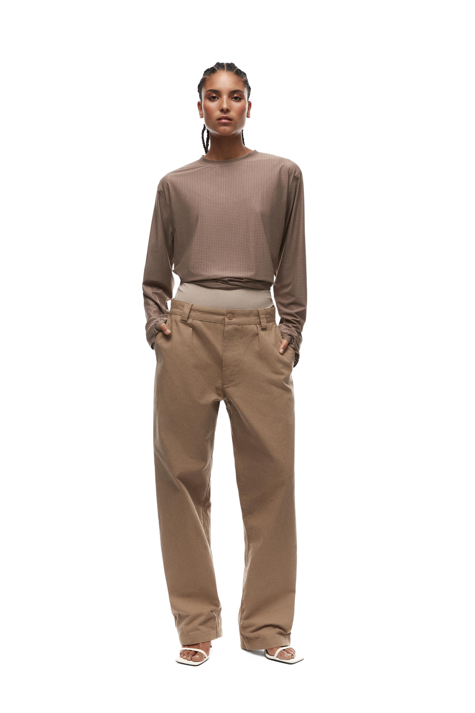 

Лонгслив женский ZARA 01943307 коричневый XL (доставка из-за рубежа), 01943307