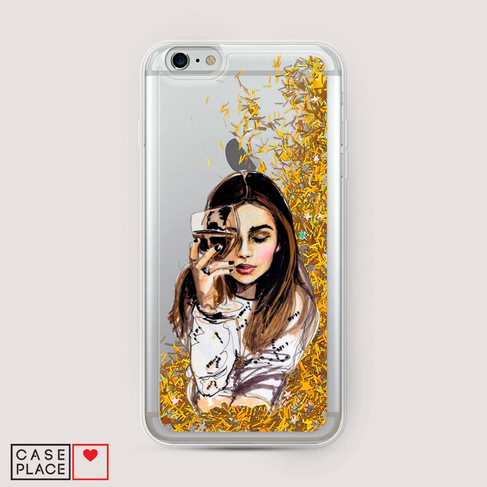 

Чехол Awog на Apple iPhone 6 Plus / Айфон 6 Plus "Девушка с бокалом", 10590-1