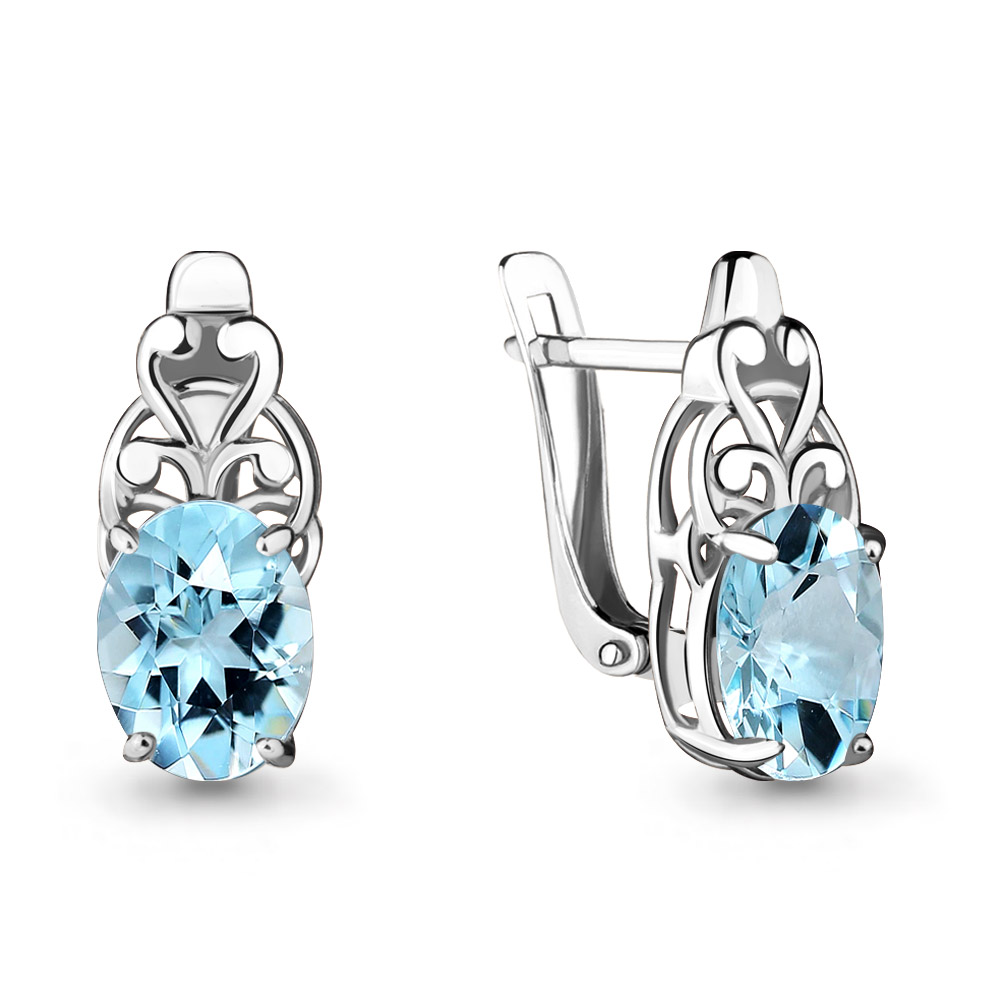 

Серьги из серебра с топазом Aquamarine 4476002_925_р, 4476002_925_р