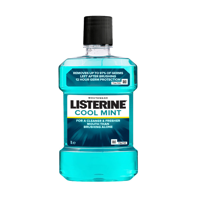 Ополаскиватель для полости рта Listerine Cool Mint 1000мл жидкость для индикации зубного налета president 10 мл