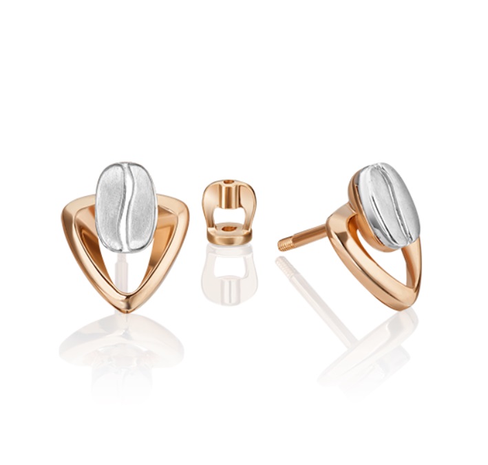 

Серьги пусеты из комбинированного золота без вставки PLATINA jewelry 02-4915-00-000-1111, 02-4915-00-000-1111