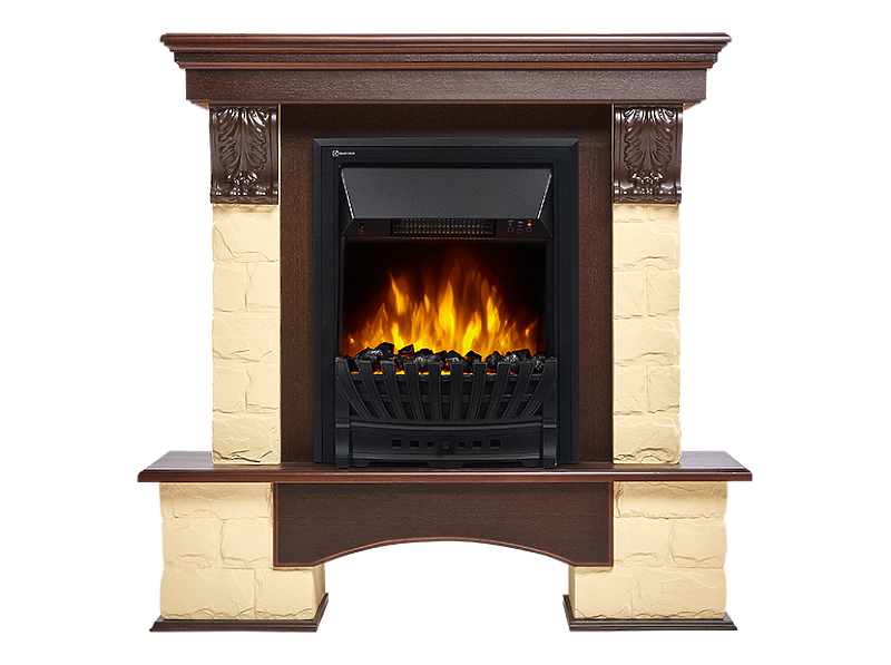 

Портал Firelight Forte Classic U (угловой) камень бежевый, шпон темный дуб, Forte Classic U BDO