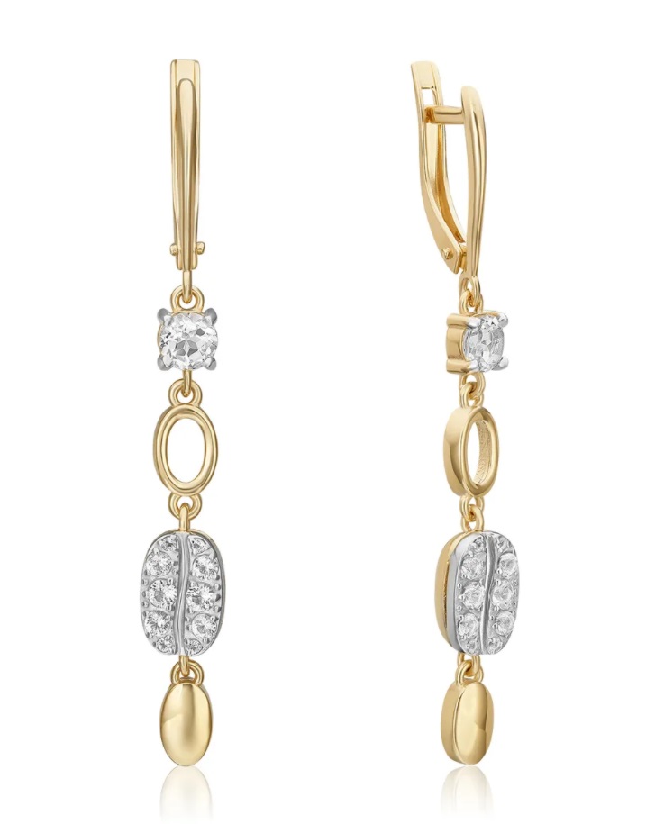 

Серьги из комбинированного золота с топазом PLATINA jewelry 02-4914-00-201-1121, 02-4914-00-201-1121