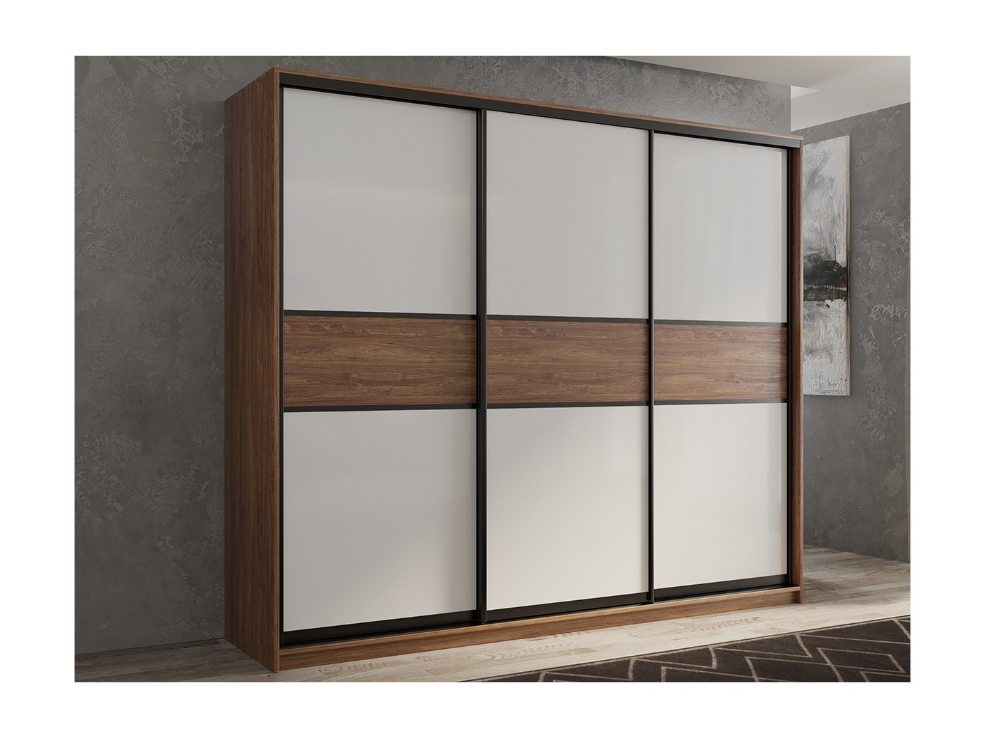 

Шкаф-купе 3-х дверный Кааппи 11 Морское Дерево Винтаж 180х45х230 см