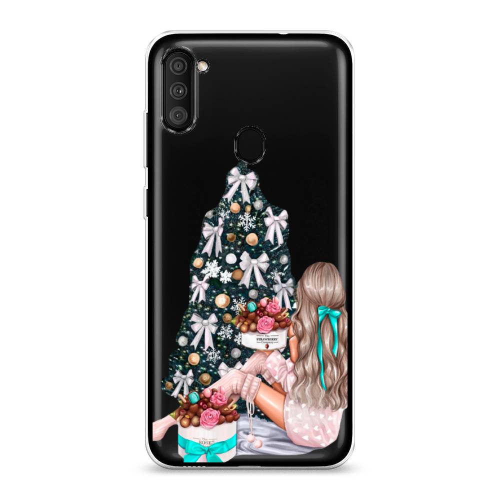 

Чехол на Samsung Galaxy M11 "New Year", Зеленый;бежевый;голубой, 2100650-5