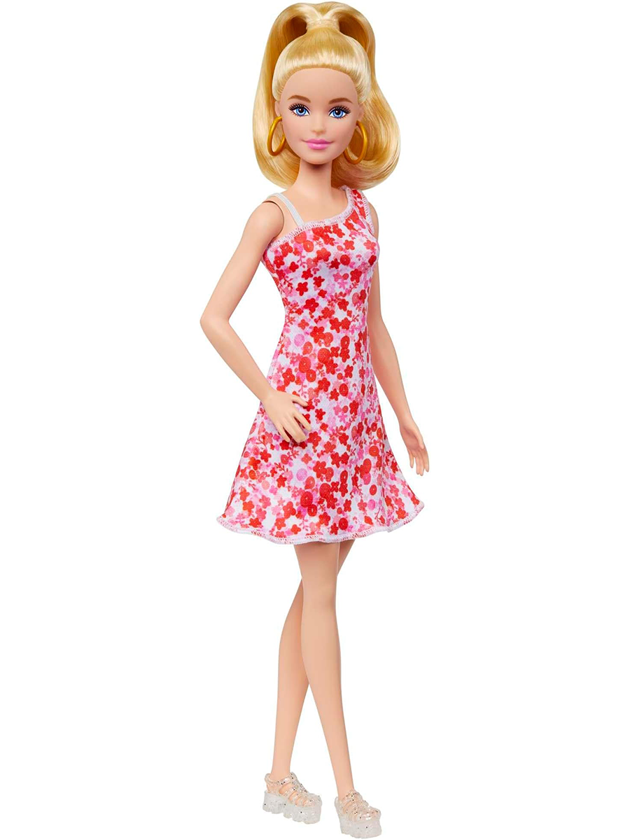 Кукла Barbie серия Barbie Fashionistas Модница в платье с цветочным принтом barbie кукла барби модница