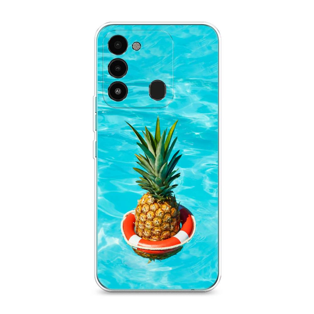 

Чехол Awog на Tecno Spark Go 2022/8С/9 "Ананас в бассейне", Разноцветный, 301250-10