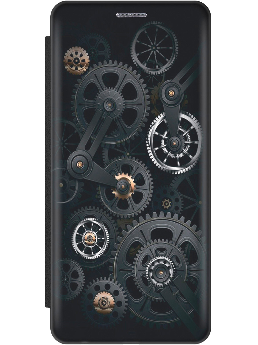 

Чехол-книжка на Tecno Pova Neo 3 "Механизм" черный, Белый;серый;черный, 20001482
