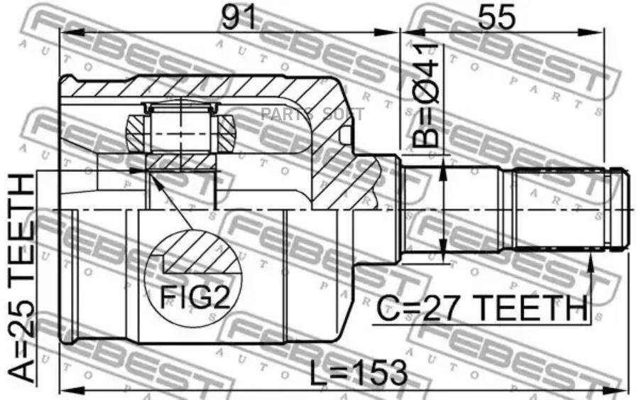 

FEBEST Шрус внутренний 25x41x27 FEBEST 1211-EFMT FEBEST 1211-EFMT