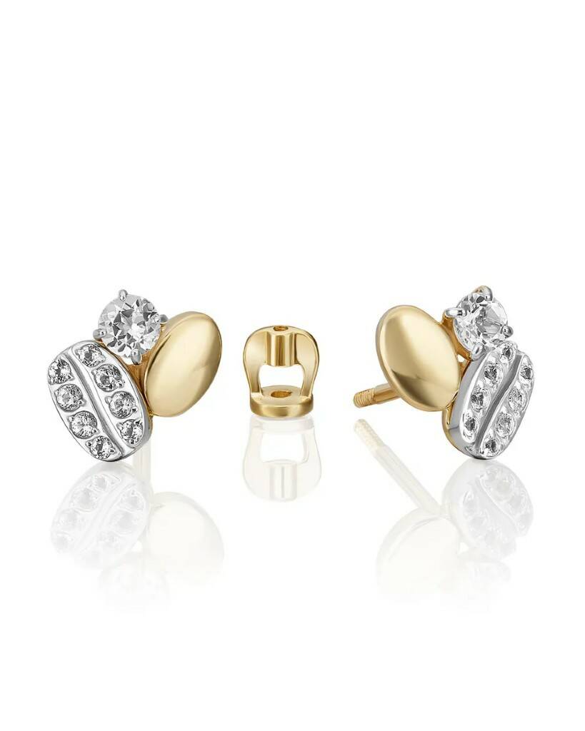 

Серьги пусеты из комбинированного золота с топазом PLATINA jewelry 02-4913-00-201-1121, 02-4913-00-201-1121