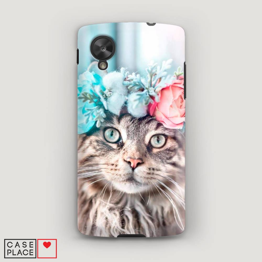 

Чехол Awog "Кот в венке" для LG Nexus 5