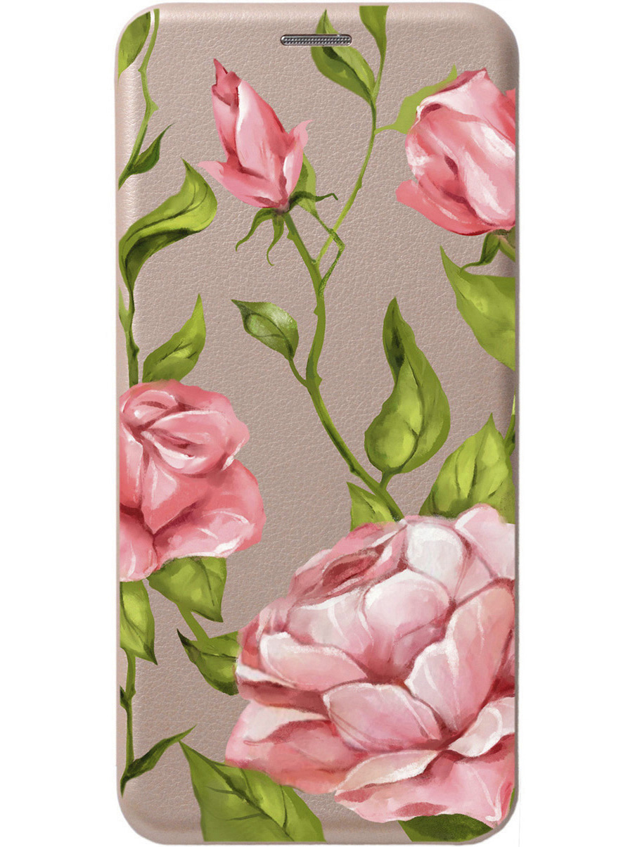 

Чехол-книжка на Tecno Pova Neo 3 "Amazing Roses" золотой, Золотистый;белый;зеленый, 20001482