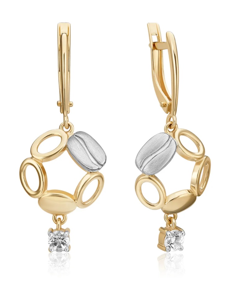 

Серьги из комбинированного золота с топазом PLATINA jewelry 02-4912-01-201-1121, 02-4912-01-201-1121