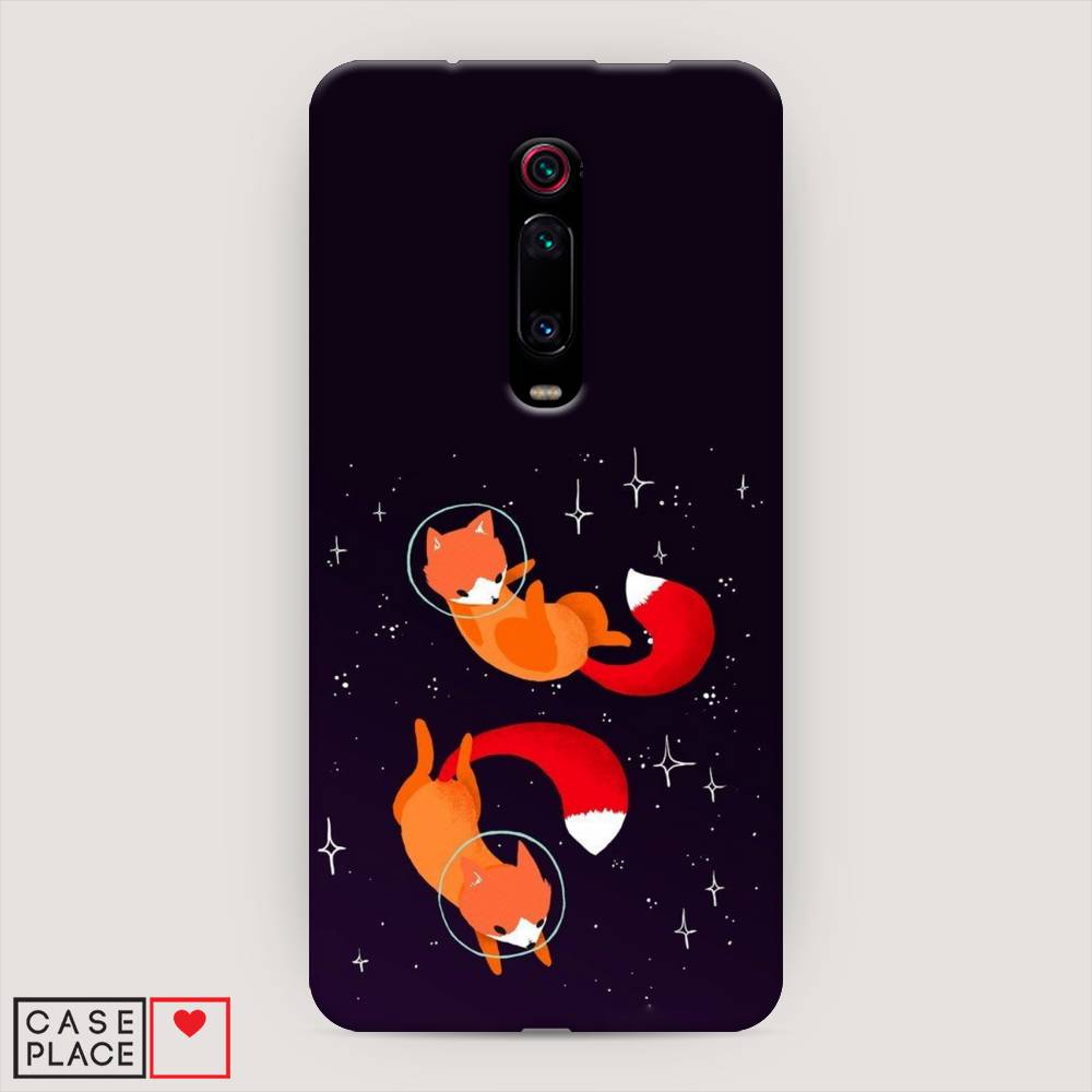 фото Пластиковый чехол "лисы космонавты" на xiaomi redmi k20 awog