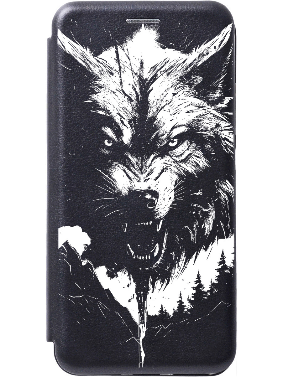 

Чехол-книжка на Tecno Pova Neo 3 "Wolf W" черный, Черный;белый, 20001482