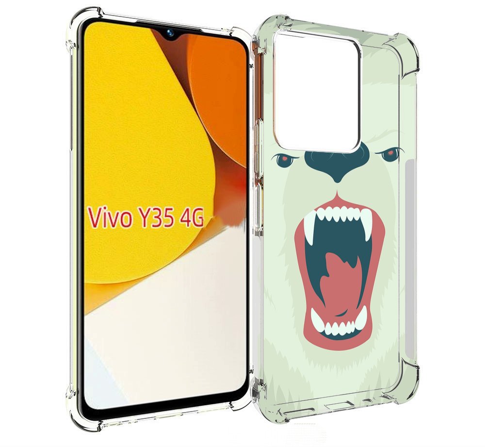 

Чехол MyPads белый-медведь для Vivo Y35 4G 2022 / Vivo Y22, Прозрачный, Tocco