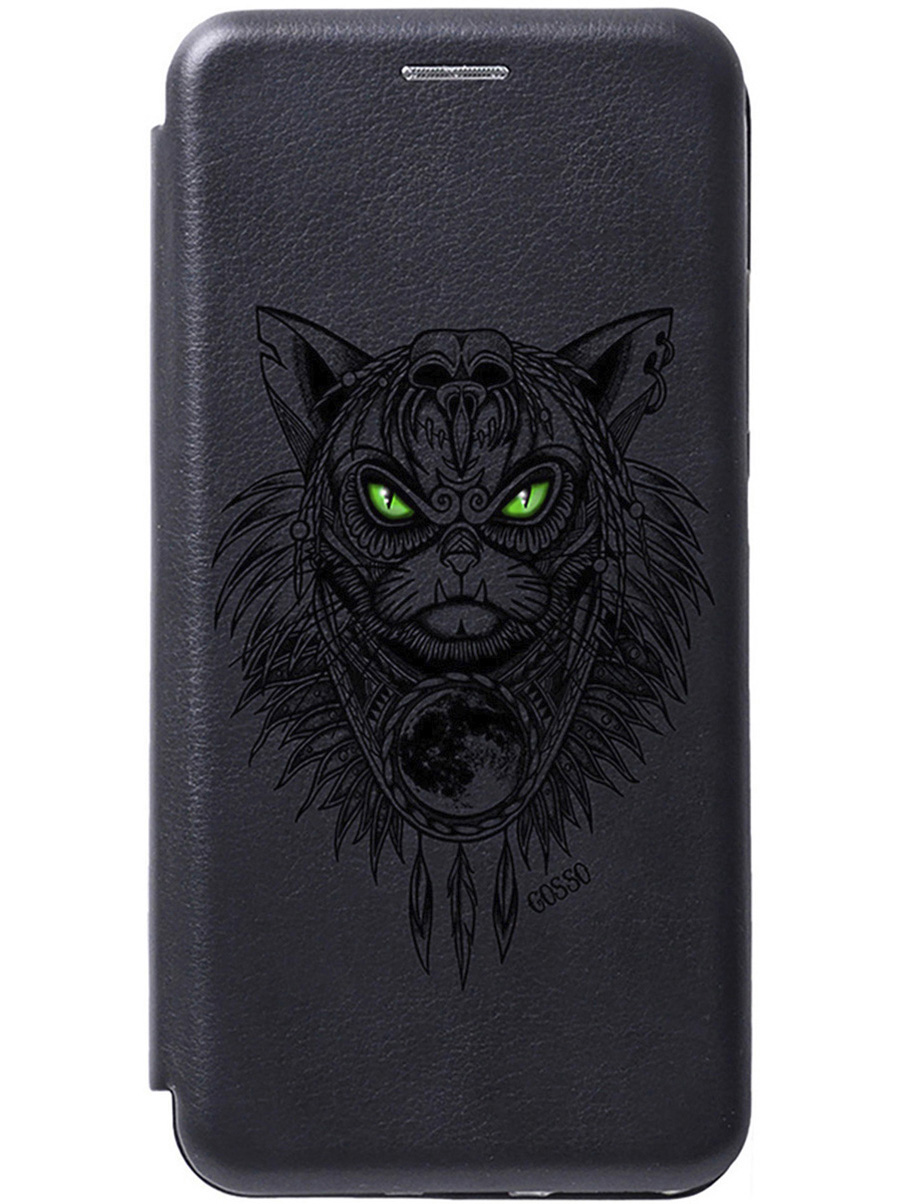 

Чехол-книжка на Tecno Pova Neo 3 "Shaman Cat" черный, Черный;зеленый, 20001482