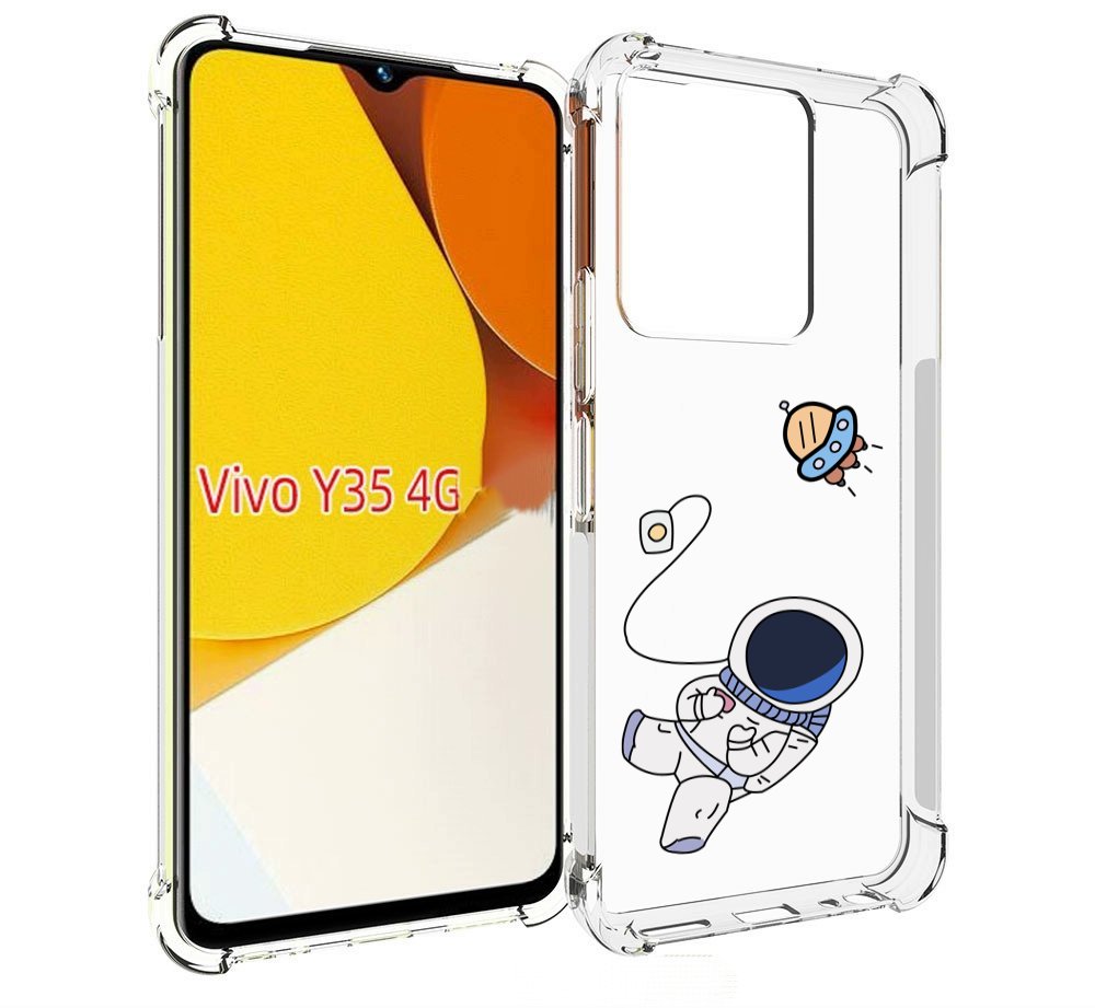

Чехол MyPads астронавт для Vivo Y35 4G 2022 / Vivo Y22, Прозрачный, Tocco