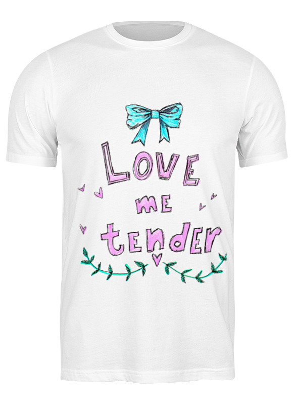 

Футболка мужская Printio Love me tender белая S, Белый, Love me tender
