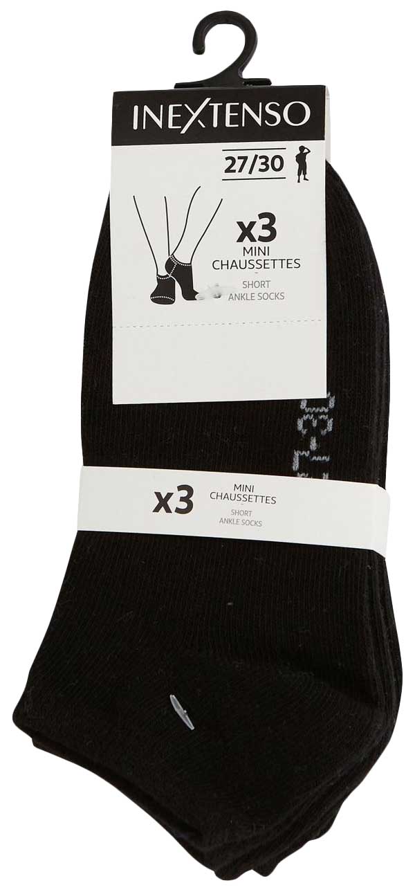 Носки детские InExtenso для мальчиков укороченные хлопок черные 3 шт в ассортименте