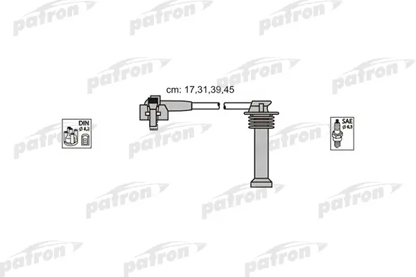 

К-кт проводов зажигания FU11 FORD ESCORT CLASSIC 98-00,ESCORT V 90-92, ESCORT VII 95-98,FI