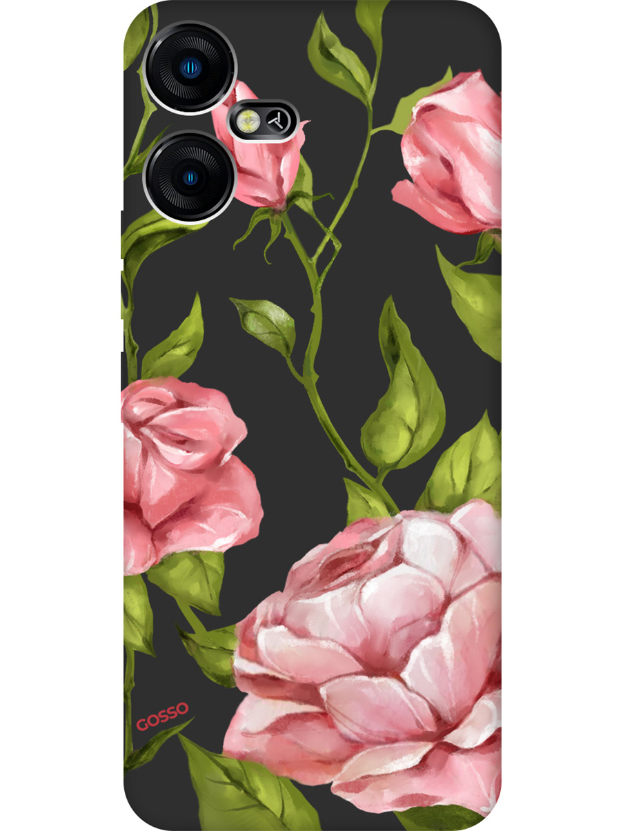 

Матовый Soft Touch силиконовый чехол на Tecno Pova Neo 3 "Amazing Roses" черный, Черный;зеленый;розовый, 20001481