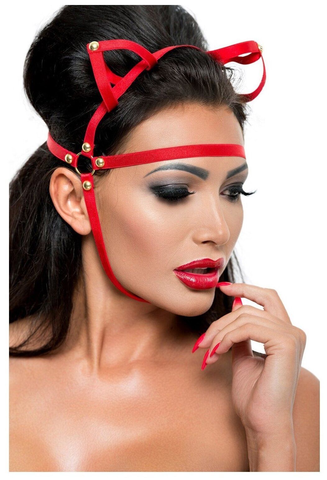 Маска Me Seduce на глаза с ушками красный