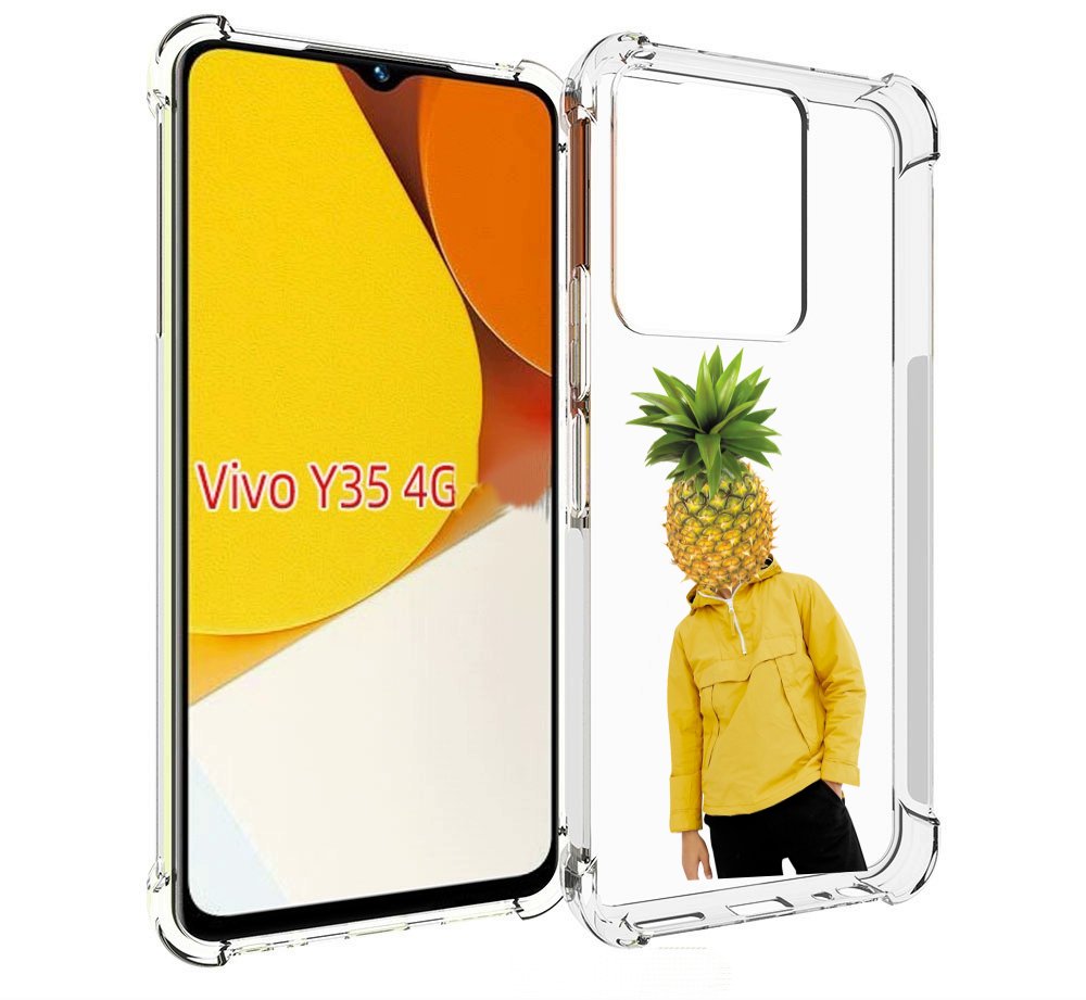 Чехол MyPads ананасовая-голова для Vivo Y35 4G 2022 / Vivo Y22