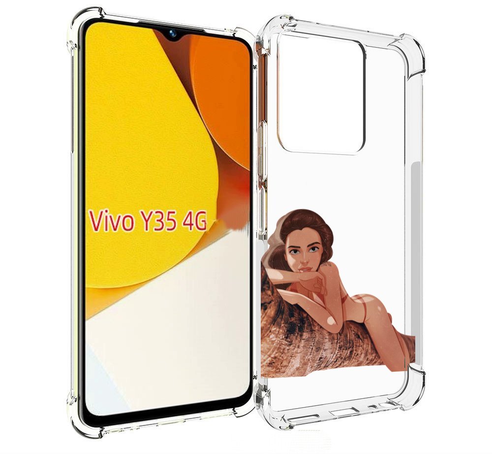 

Чехол MyPads амазонка-на-дереве для Vivo Y35 4G 2022 / Vivo Y22, Прозрачный, Tocco