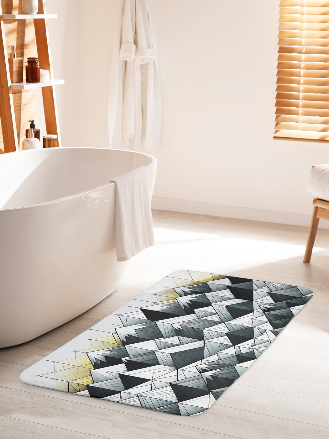 

Коврик для ванной туалета душа JoyArty "Гористая геометрия", bath_sd1039_60x100