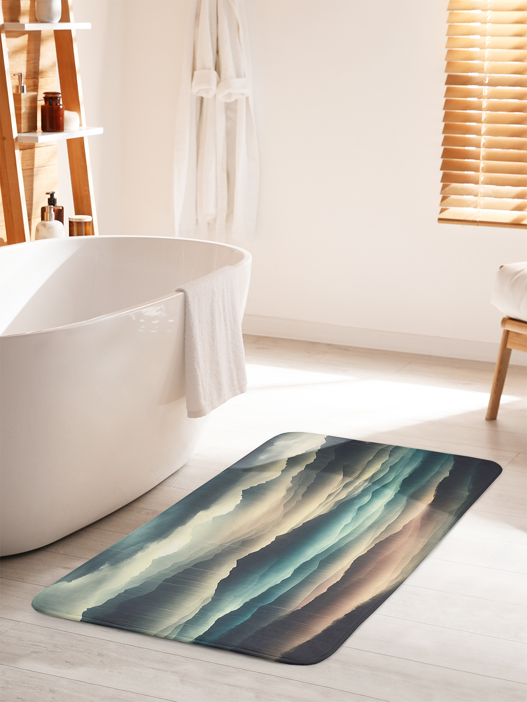

Коврик для ванной туалета душа JoyArty "Туманные горы", bath_sd1037_60x100