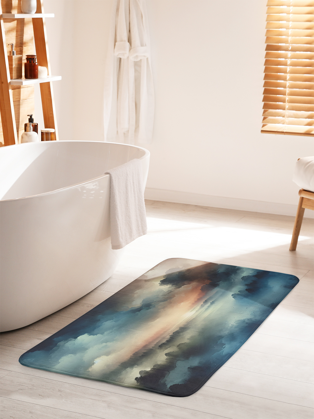

Коврик для ванной туалета душа JoyArty "Синий туман", bath_sd1036_60x100
