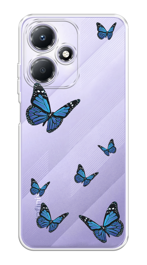 

Чехол на Infinix Hot 30 Play "Blue butterflies", Синий;черный, 3104250-1