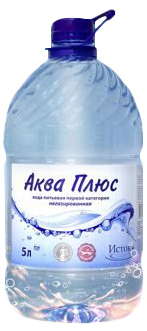 

Вода питьевая Аква Плюс негазированное 5 л