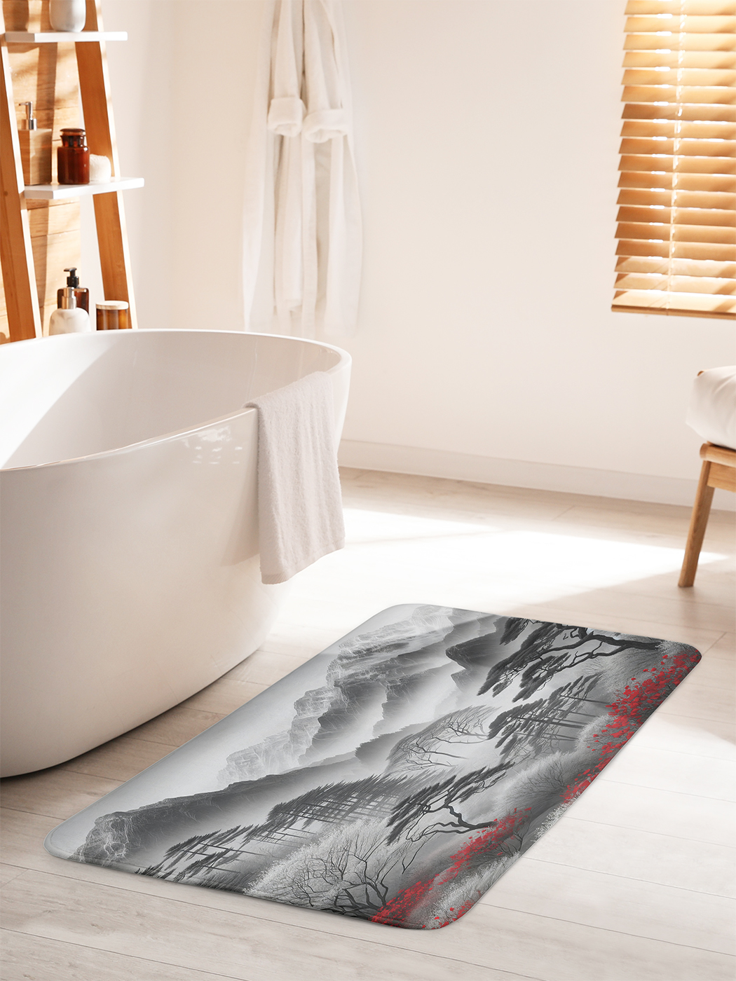 

Коврик для ванной туалета душа JoyArty "Японский туман", bath_sd1034_60x100