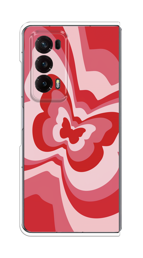 

Чехол на Honor Magic V2 "Бабочка в стиле хиппи", Красный;розовый, 6123550-1