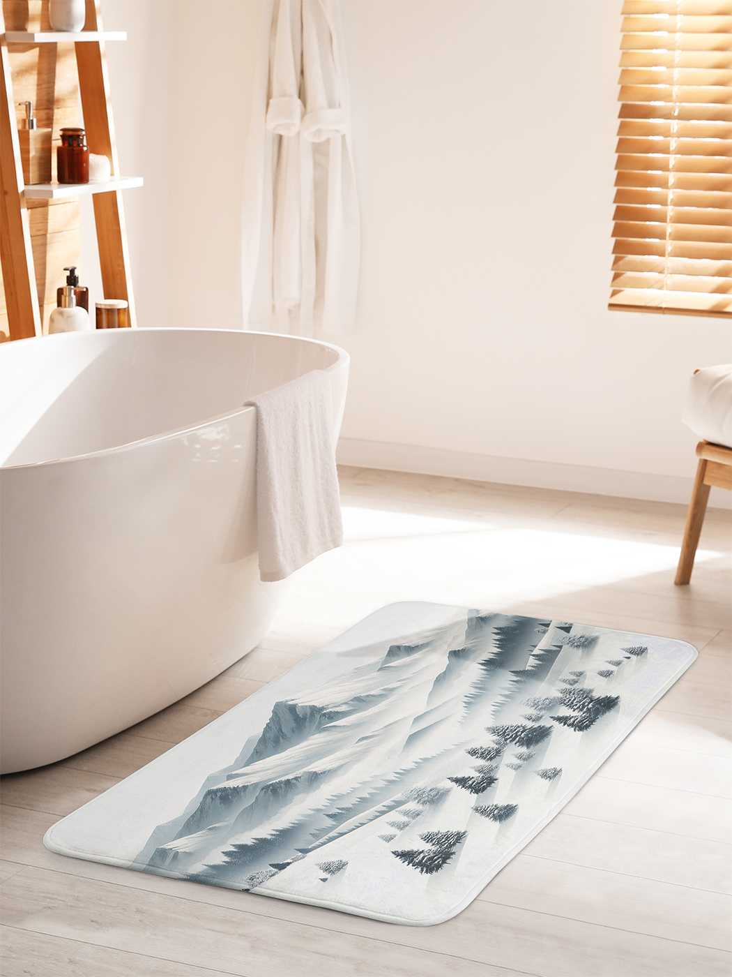 

Коврик для ванной туалета душа JoyArty "Снег в горах", bath_sd1027_60x100