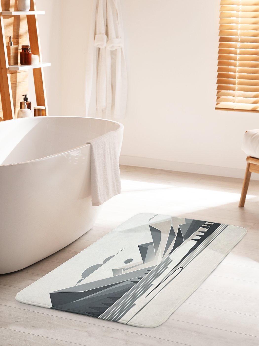 

Коврик для ванной туалета душа JoyArty "Серые горы", bath_sd1023_60x100